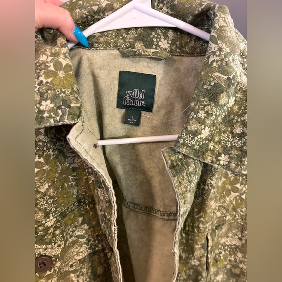 Wild Fable Green Floral Jacket - Picture 3 of 3